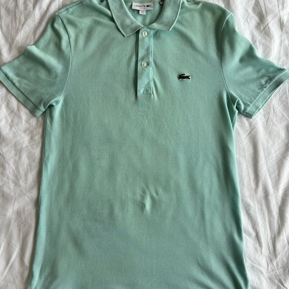 Lacoste Green Slim Polo Shirt Classic Piqué Design Small